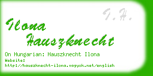 ilona hauszknecht business card